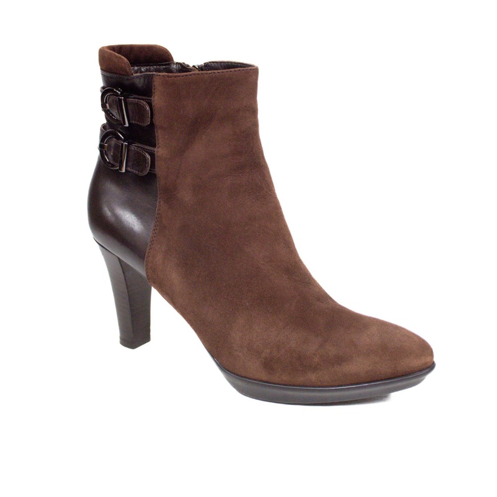 Aquatalia by Marvin K Roma Suede/ Leather Booties US 8- Chocolate- Dark Academia